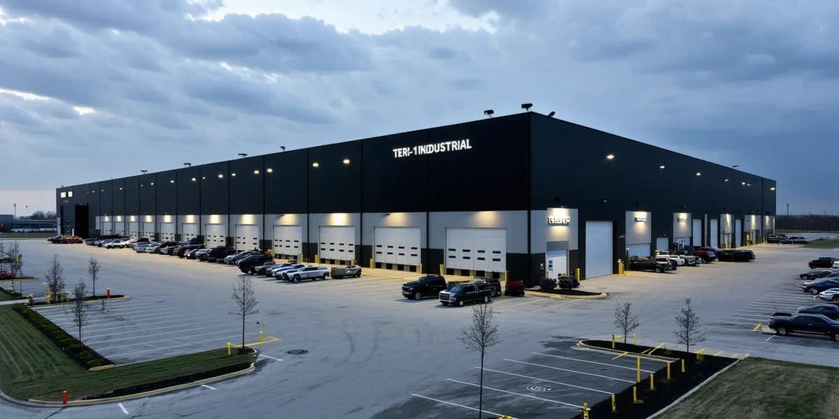 Detroit area Tier-1 manufacturing plant exterior with industrial architecture