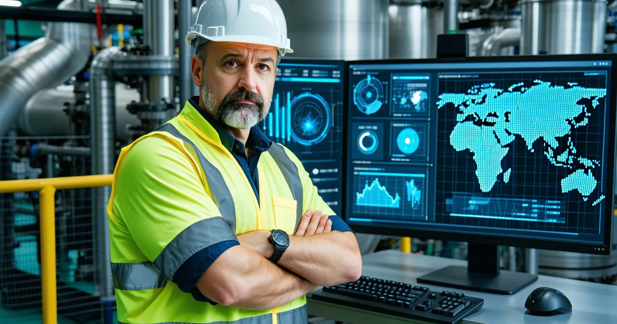 Skeptical process engineer reviewing AI-generated fault diagnosis recommendations